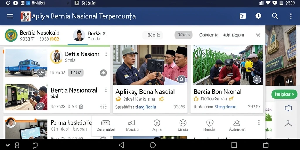 Tampilan antarmuka aplikasi Berita Nasional 93337 yang modern.