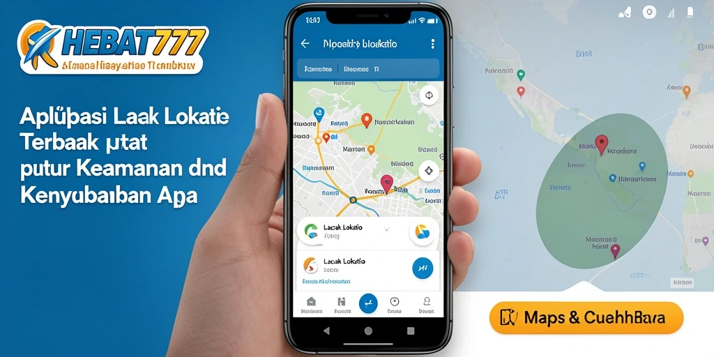 Antarmuka pengguna HEBAT777 yang menampilkan pelacakan lokasi secara real-time.