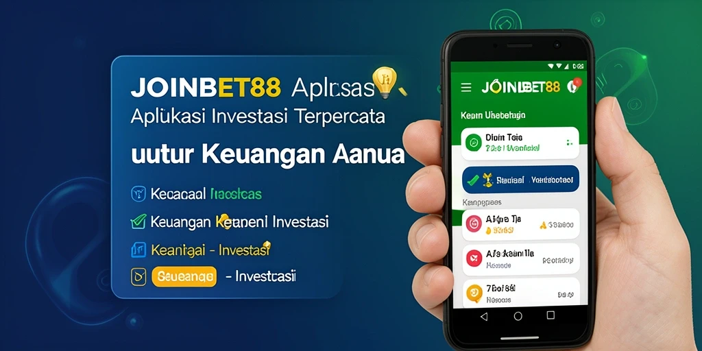 Tampilan antarmuka aplikasi JOINBET88 yang modern dan user-friendly.