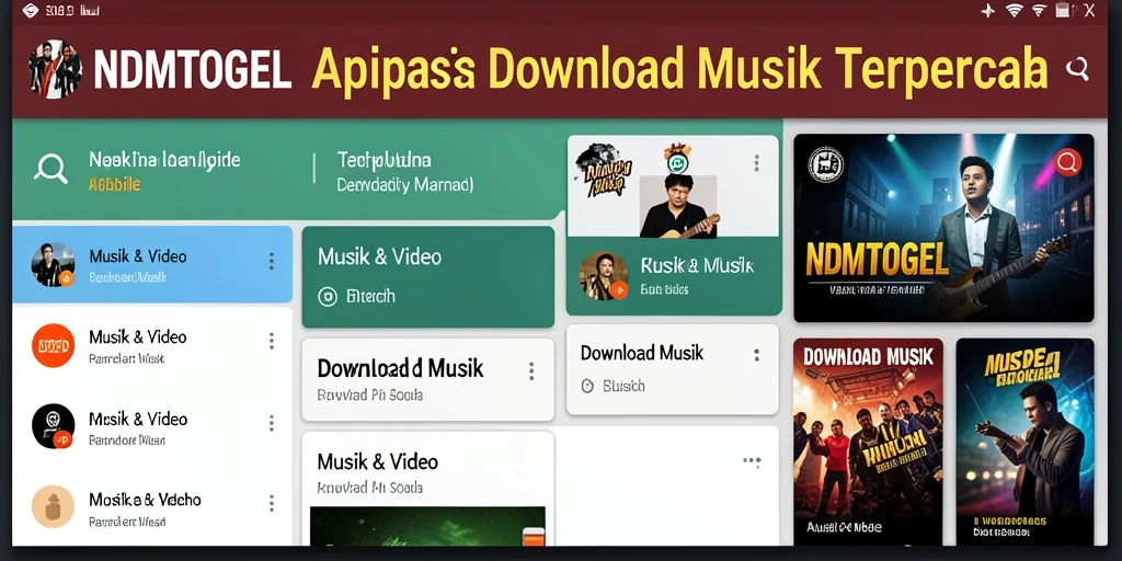 Antarmuka NDMTOGEL yang menarik untuk Download Musik.