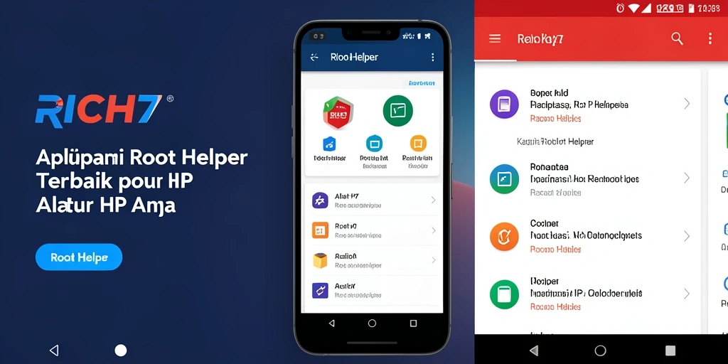 Tampilan antarmuka RICH7 yang sederhana dan intuitif untuk Root Helper.