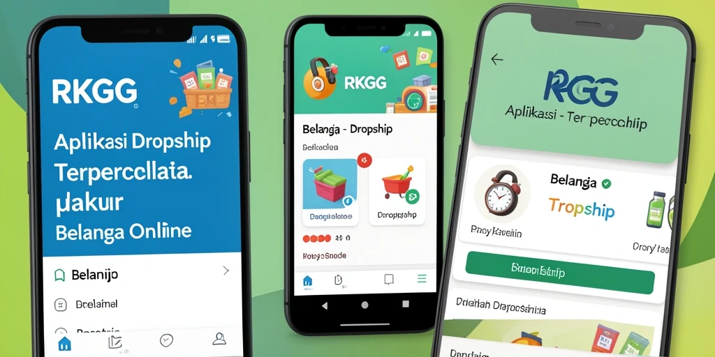 Screenshot RKGG yang menunjukkan antarmuka pengguna aplikasi Dropship.