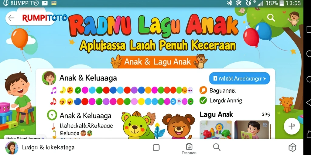 Antarmuka RUMPITOTO yang ceria dan ramah anak.