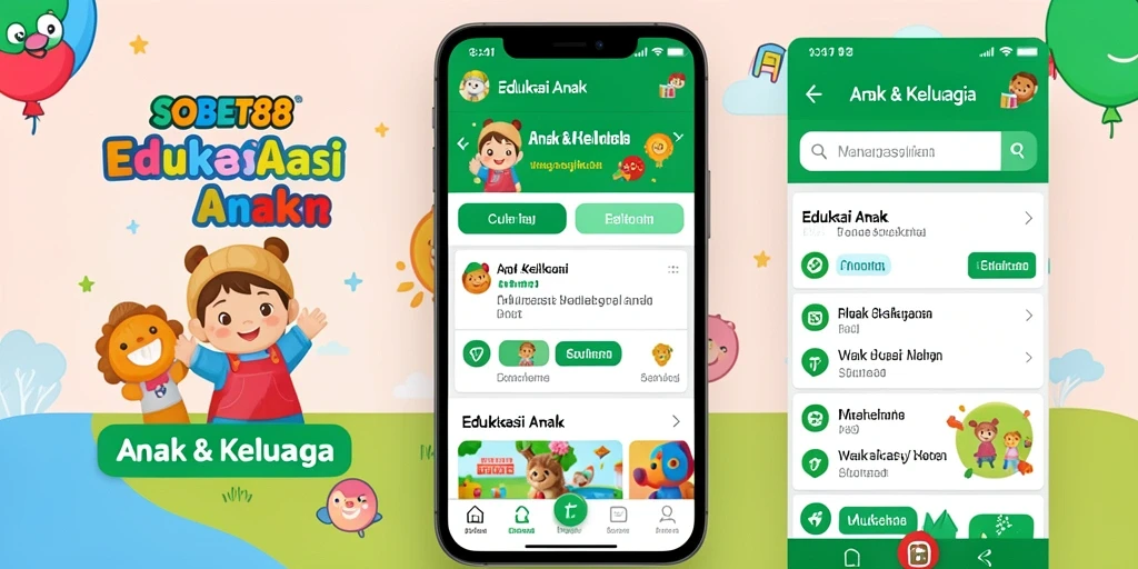 Antarmuka menarik dan interaktif dari SOBET88 untuk Edukasi Anak.