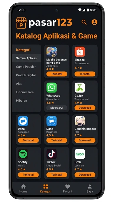 Hub Unduhan Aplikasi Populer & Kanal Uji - pasar123